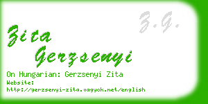 zita gerzsenyi business card